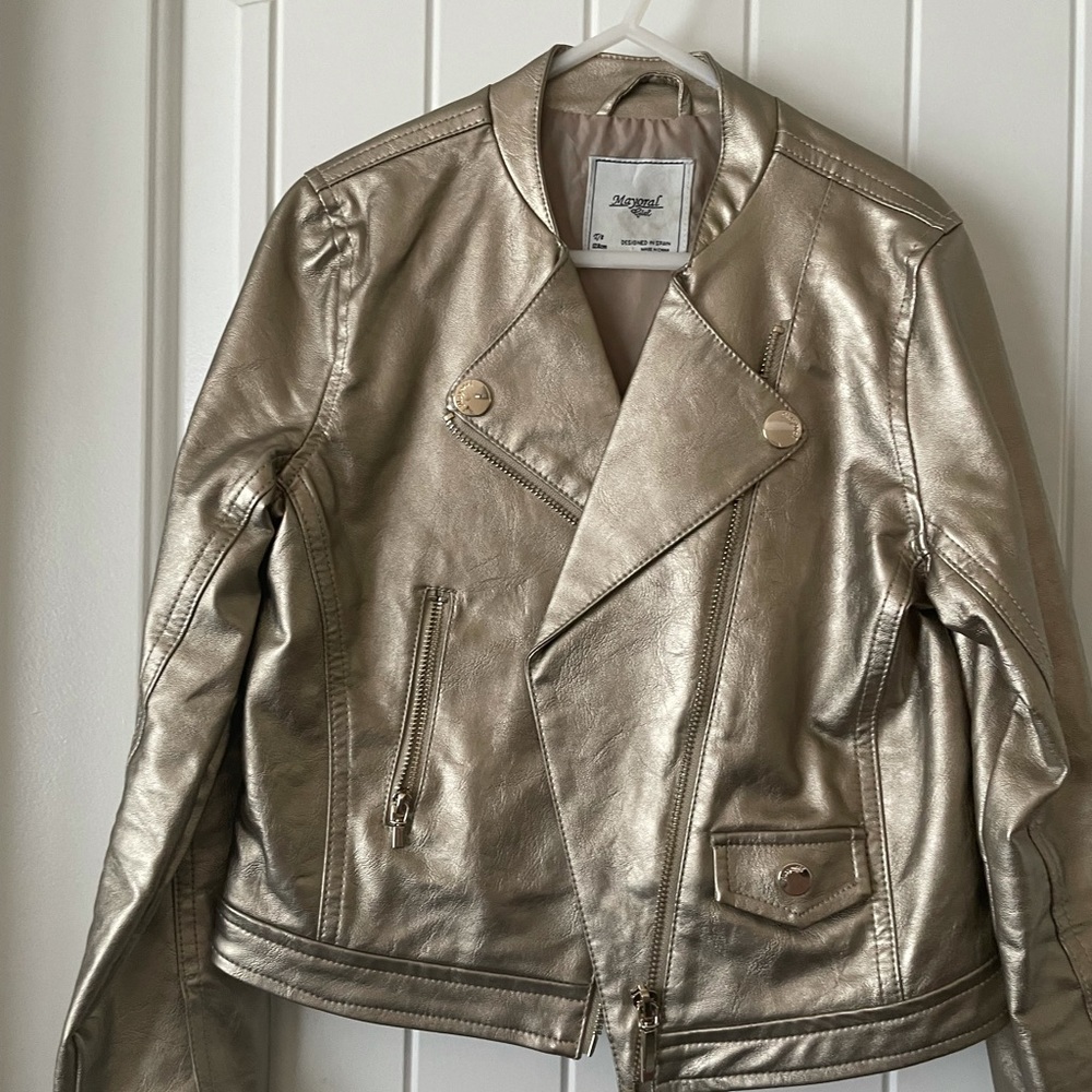 Mayoral Champagne Gold Faux Leather Set.